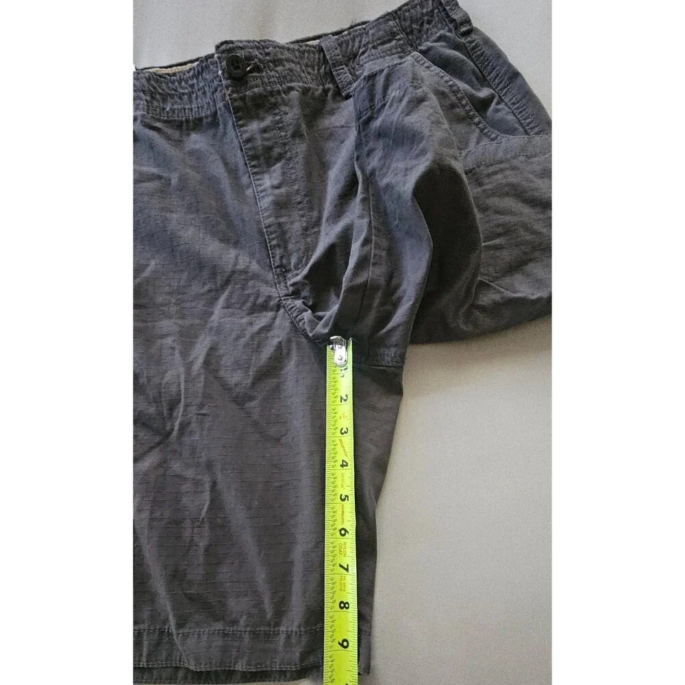 IZOD Saltwater Ripstop Cargo Shorts Mens 32 Asphalt Grey Stretch Outdoor New